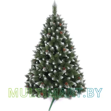 Сосна MiaMar Бриллиантовая пышная с белыми концами 1.5 м (SB150K-PVC, коробка)